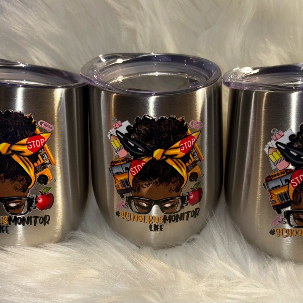 School Bus Monitor Stainless Steel Tumblers